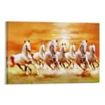 thumbnail image 1 of Seven Lucky Running Wild Horses Canvas Poster Artworks Picture Print Poster Wall Art Painting Canvas Gift Decor Home Posters Decorative 16x24inch(40x60cm), 1 of 6