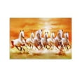 thumbnail image 1 of Seven Lucky Running Wild Horses Canvas Poster Picture Print Wall Art Poster Painting Canvas Posters Artworks Gift Room Aesthetic 12x18inch(30x45cm), 1 of 6