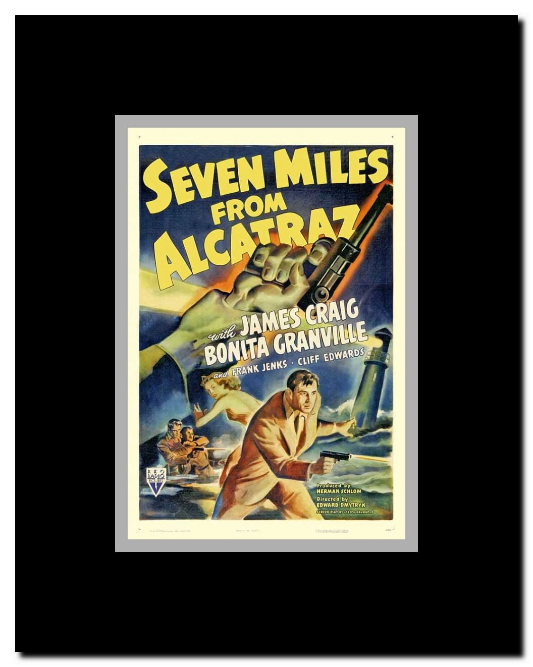 Seven Miles from Alcatraz Framed Movie Poster