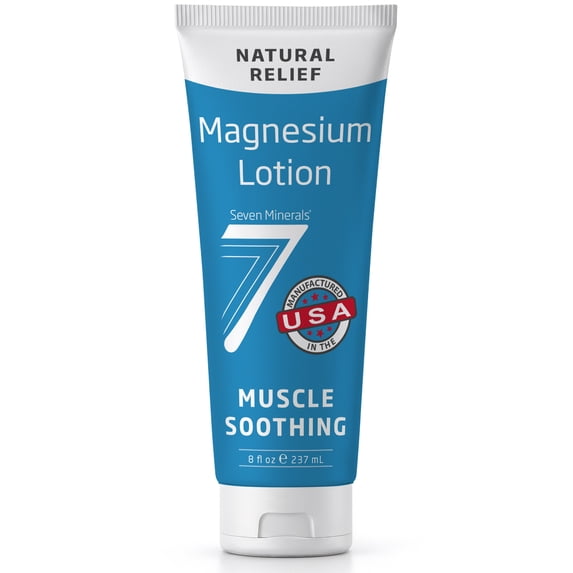 Seven Minerals Magnesium Lotion for Sleep, Soothing Relief & Relaxation - 8 oz tube