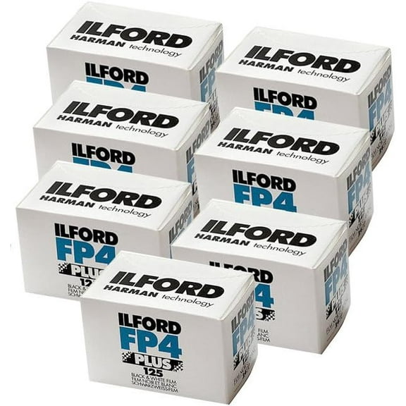 Seven Pack of Ilford FP4 Plus 35mm Black & White Negative Film 36 Exp