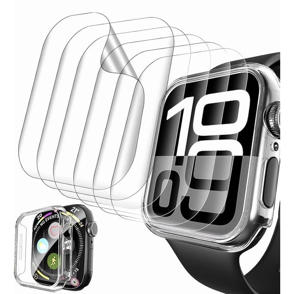 7-Pack Flexible TPU Screen Protector for Apple Watch Series 10 (42mm) - HD Clear, Anti-Scratch, Bubble-Free, Touch-Sensitive