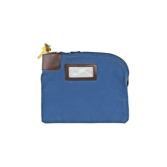 Seven-Pin Lock Security/Night Deposit Bag with 2 Keys, 8.5'' x 11'', Navy (1 Bag)