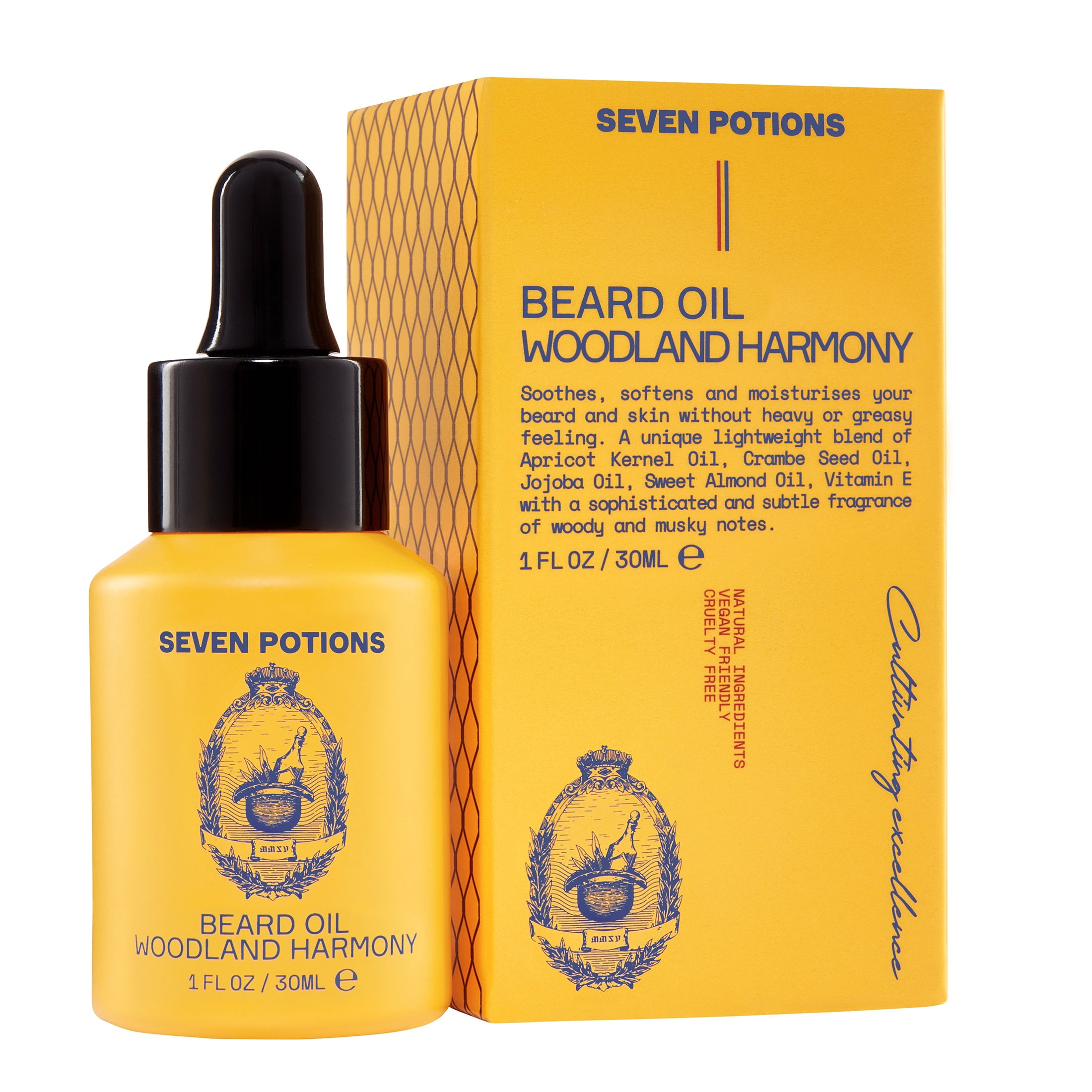 Seven Potions Beard Oil for Men Ideal For Dry Skin Under Beard and Stop Beard Itch — Natural