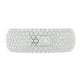 thumbnail image 1 of Seven Row Pave Set Full Eternity Wedding Ring 2.6 Ct Simulated Diamond 14K White Gold Over, 1 of 2
