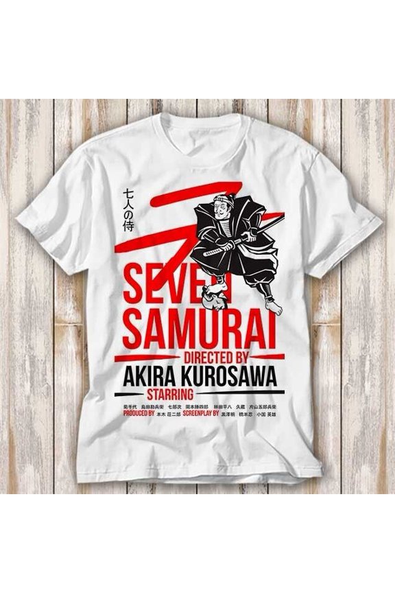 Seven Samurai Akira Kurosawa Japanese Sci Fi Horror T Shirt Top Tee Unisex 4264
