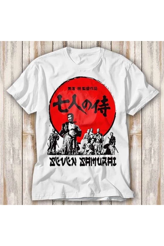 Seven Samurai Vintage Japanese Cult Movie T Shirt Top Tee Unisex 4077