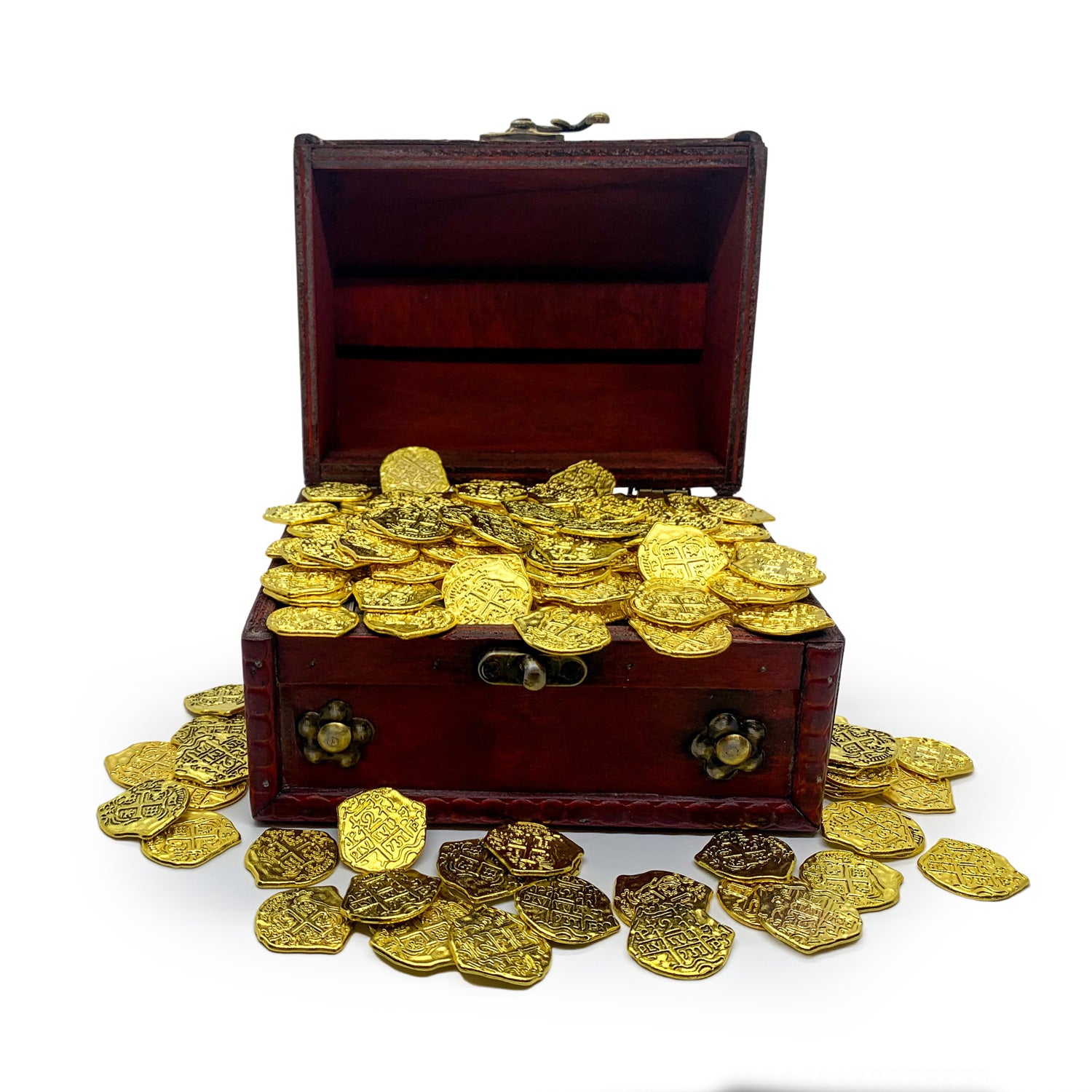 Seven Seas Pirates Coins - Shiny Gold Doubloons - Metal Treasure Coins - Lot Of 100
