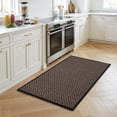 thumbnail image 1 of VUNATE Kitchen Rugs 20"x47" Diamond Woven Non-Slip Kitchen Mat, Washable Absorbent Floor Rug with Durable Backing, Soft Low Profile Kitchen Rug for Sink Area, Entryway, Laundry Room Black, 1 of 8