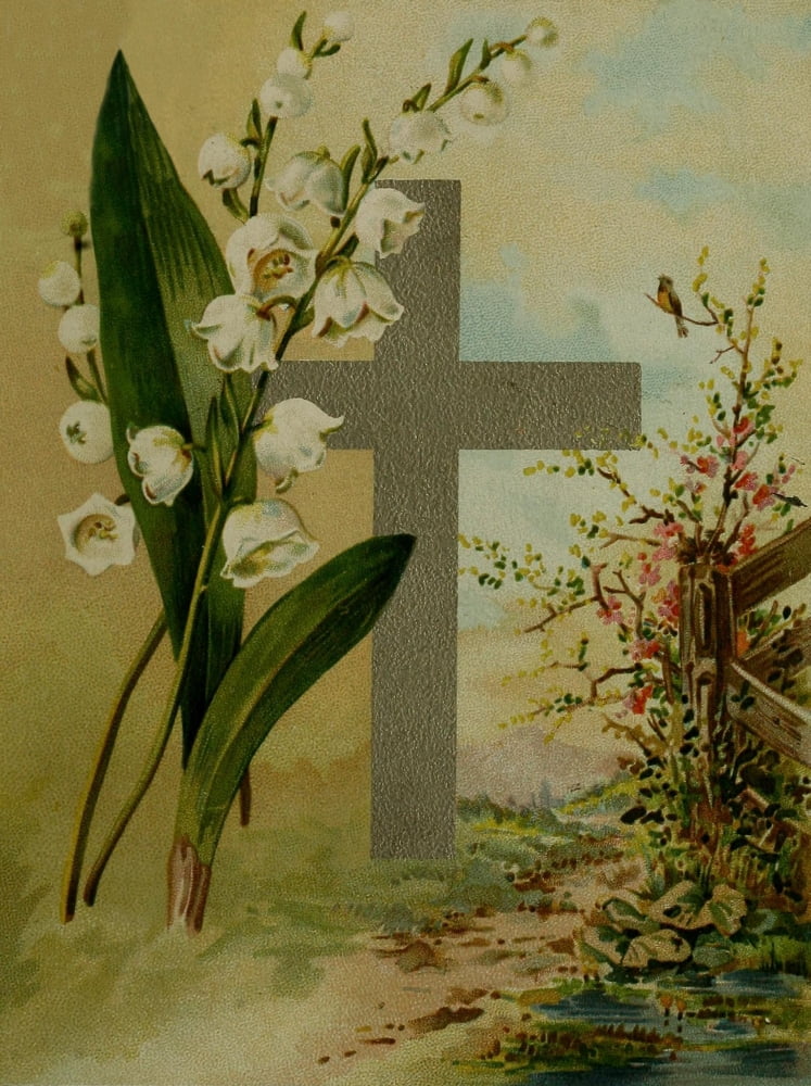 Seven Songs for Eastertide 1886 Cross & Lilies Canvas Art - Unknown (24 x 36)