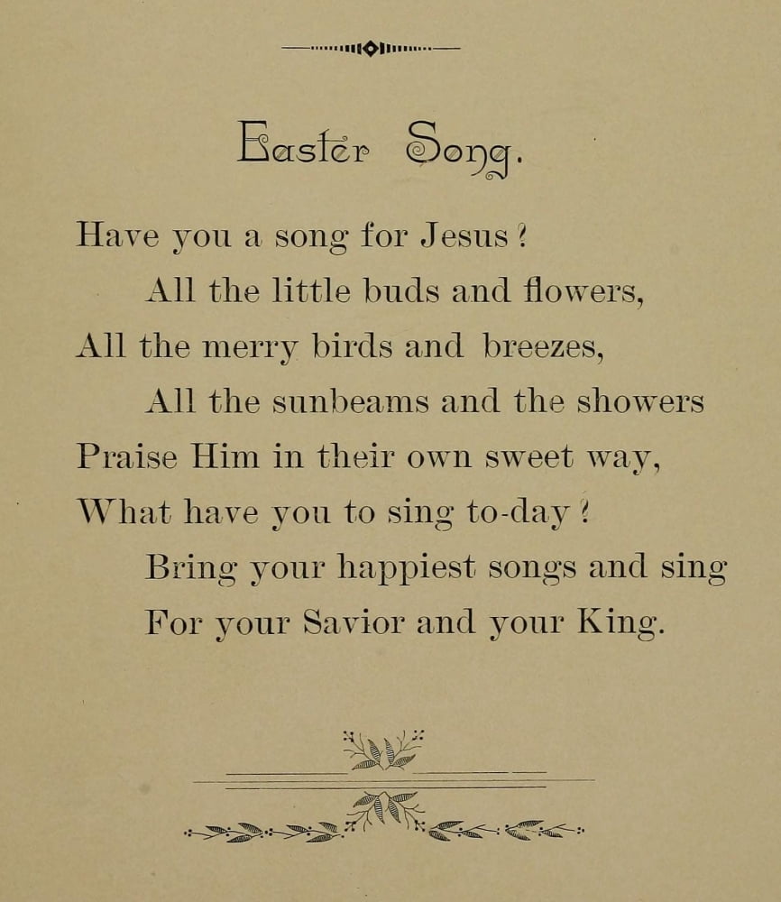 Seven Songs for Eastertide 1886 Have you a song for Jesus Canvas Art - Unknown (24 x 36)