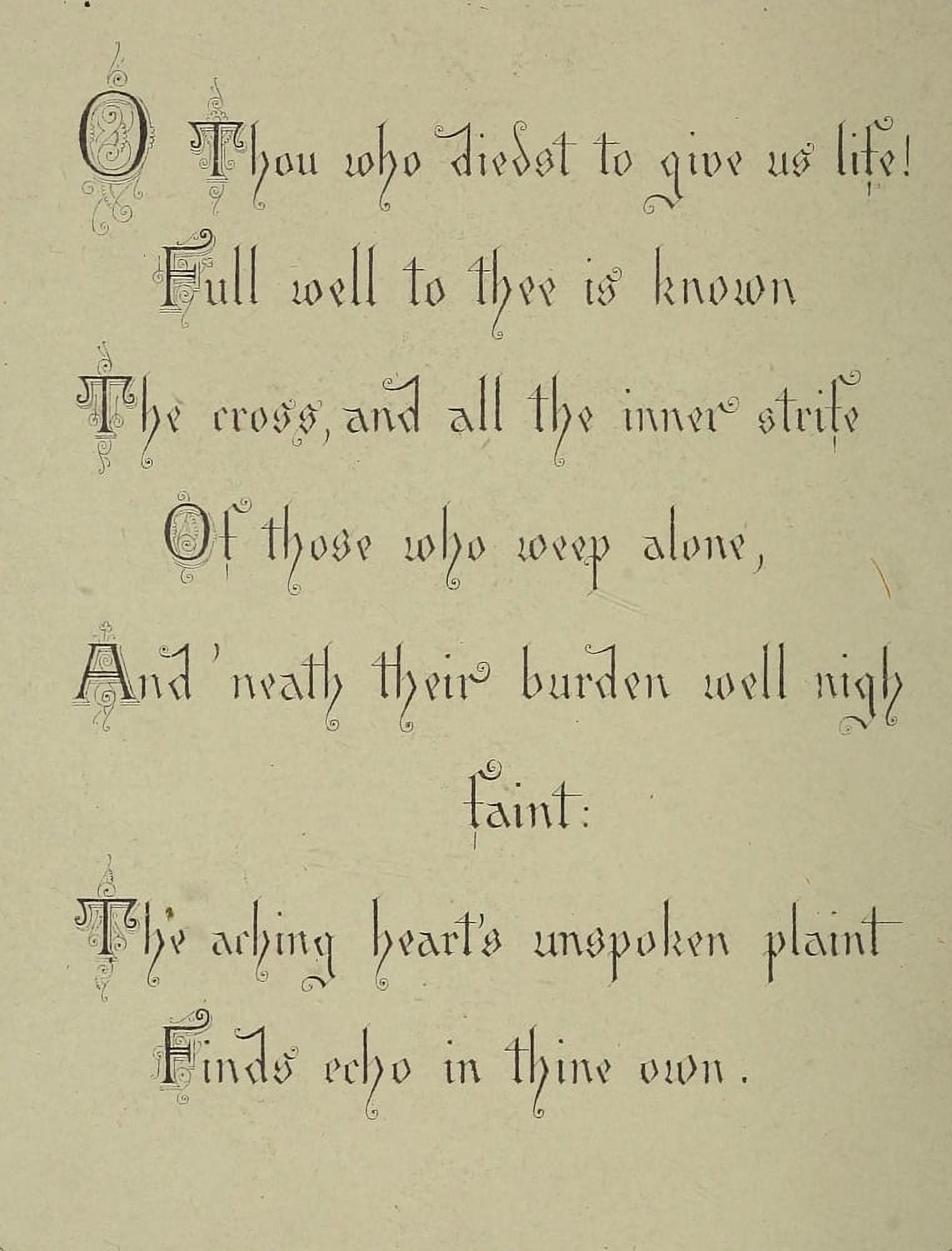 Seven Songs for Eastertide 1886  O Thou who diedst Canvas Art - Unknown (18 x 24)