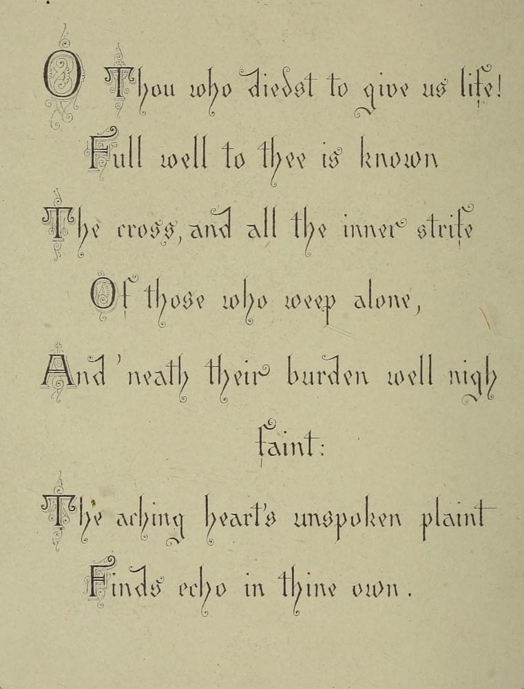 Seven Songs for Eastertide 1886 O Thou who diedst Canvas Art - Unknown (24 x 36)