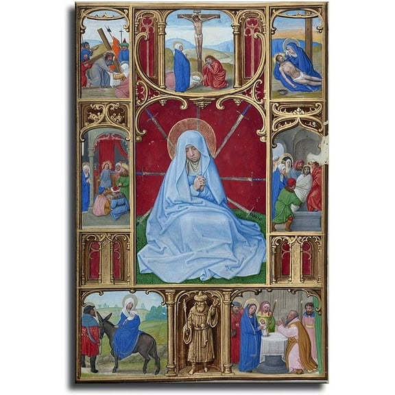 Seven Sorrows Of Mary Catholic Poster Canvas Wall Art Home Wall Decor Bedroom Aesthetic Art Prints Posters Decorations