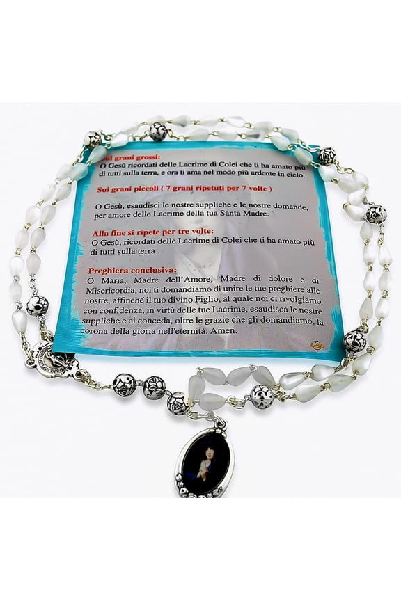 Seven Sorrows of Mary Chaplet with Milky White Beads