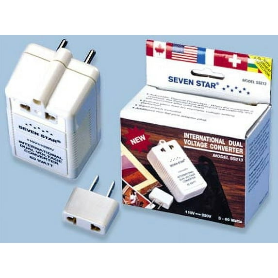Seven Star 60W Dual Voltage Converter 60 Watt 110 to 220 volt or 220 volt to 110 volt Travel Converter