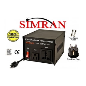 Seven Star AR-5000 5000 Watt Step Up and Down Voltage Converter with Automatic Voltage Regulator - 5000 Watt Max Capacity - With 3 US/Canada Outlet & 2 Universal Outlets
