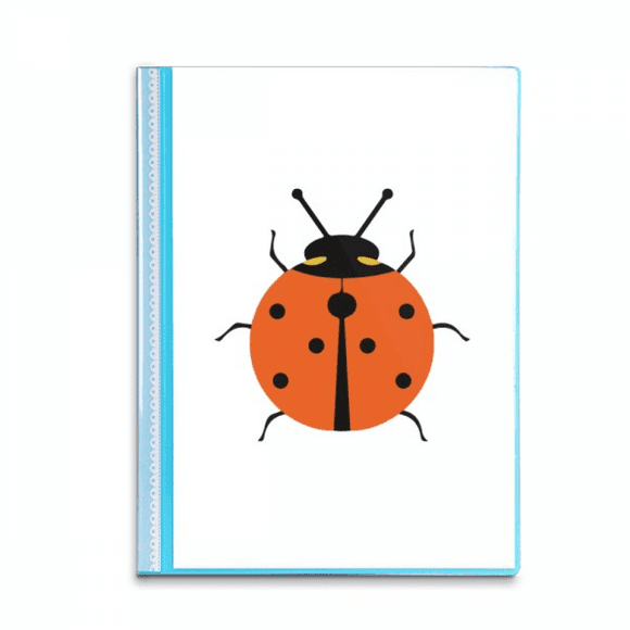 Seven Star Ladybug Animated Pest Insect Book Sheet Protectors Portfolio Binder Folder