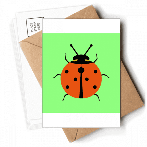Seven Star Ladybug Animated Pest Insect Postcards Envelopes Blank Note Cards Mailing