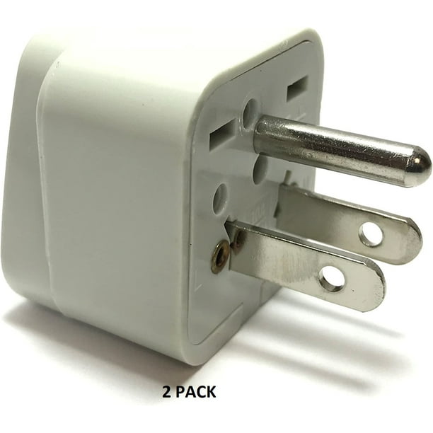 Seven Star Universal Travel Plug Adapters For USA Multi Pack (2 Pack