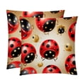 thumbnail image 1 of Seven Starred Iadybird Bed Pillow Covers Set - 2 Decorative Throw Pillow Patterns - Available in 16x16, 18x18, and 20x20 Inches for Any Occasion - Decorative Pillows, Bed Pillow, 1 of 6