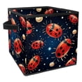 thumbnail image 1 of Seven Starred Iadybird Foldable Storage Basket with Handle, 10.8"x10.5"x10.6", Large Capacity, Storage Cubes, Toy Storage, 1 of 6