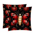 thumbnail image 1 of Seven Starred Iadybird Luxurious Velvet Decorative Throw Pillow Covers - Set of 2, Unique Patterns, Available in 16x16, 18x18, and 20x20 Inches for Various Occasions, 1 of 6