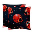 Seven Starred Iadybird Luxurious Velvet Throw Pillow Inserts Set of 2