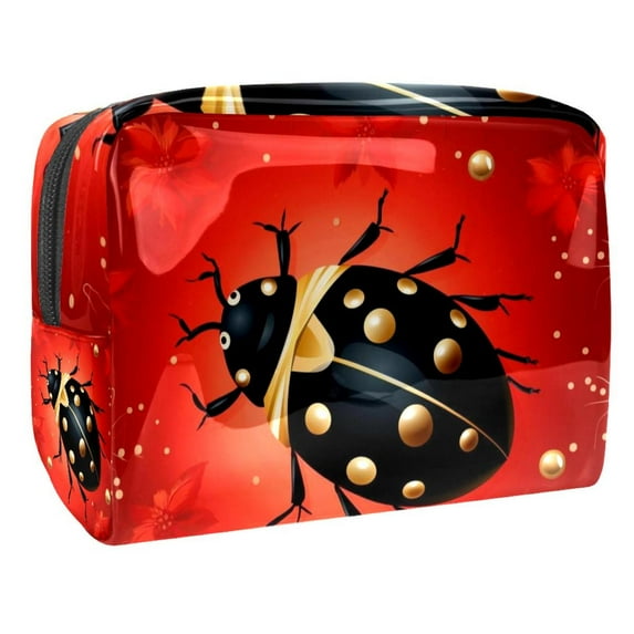 Seven Starred IadybirdCosmetic Travel Bag with Zipper, Printed Design - Ideal for Ladies and Girls on the Go - Includes Small Pouch, Men's Personalized Toiletry Bag, and Multi-Pouch Travel Bag