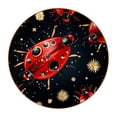thumbnail image 1 of Seven Starred Ladybird 6PCS Round Car Coasters, Microfiber Leather Drink Cup Holders, 11x11 cm/4.3x4.3 in - Set of 6 Absorbent Car Coasters for Car, SUV, Truck, Easy to Clean Auto Accessories, 1 of 6