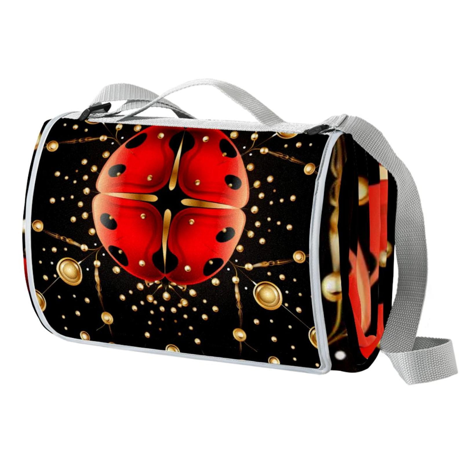 Seven Starred Ladybird Canvas Beach Blanket Picnic Mat - Waterproof ...