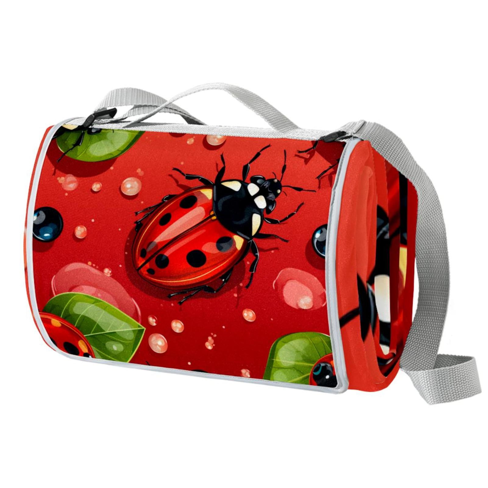 Seven Starred Ladybird Canvas Picnic Blankets- Waterproof Outdoor ...