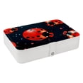 thumbnail image 1 of Seven Starred Ladybird Decorative PU Leather Earring and Jewelry Organizer Box with Removable Compartment, Portable, 1 of 6