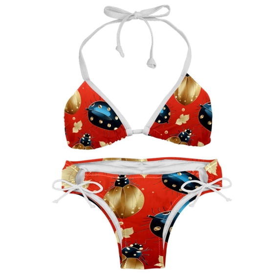 Seven Starred Ladybird Detachable Sponge Adjustable Strap Bikini Set Two-Pack Bikinis,Swimsuits,Beachwear