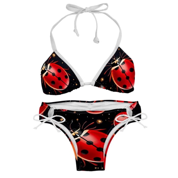 Seven Starred Ladybird Detachable Sponge Adjustable Strap Bikini Set Two-Pack - Swim Suit Swimsuits One-Piece Swimsuits