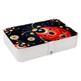 thumbnail image 1 of Seven Starred Ladybird Elegant PU Leather Decorative Box Jewelry Organizer with Removable Compartment - Portable Earring Organizer, 1 of 6