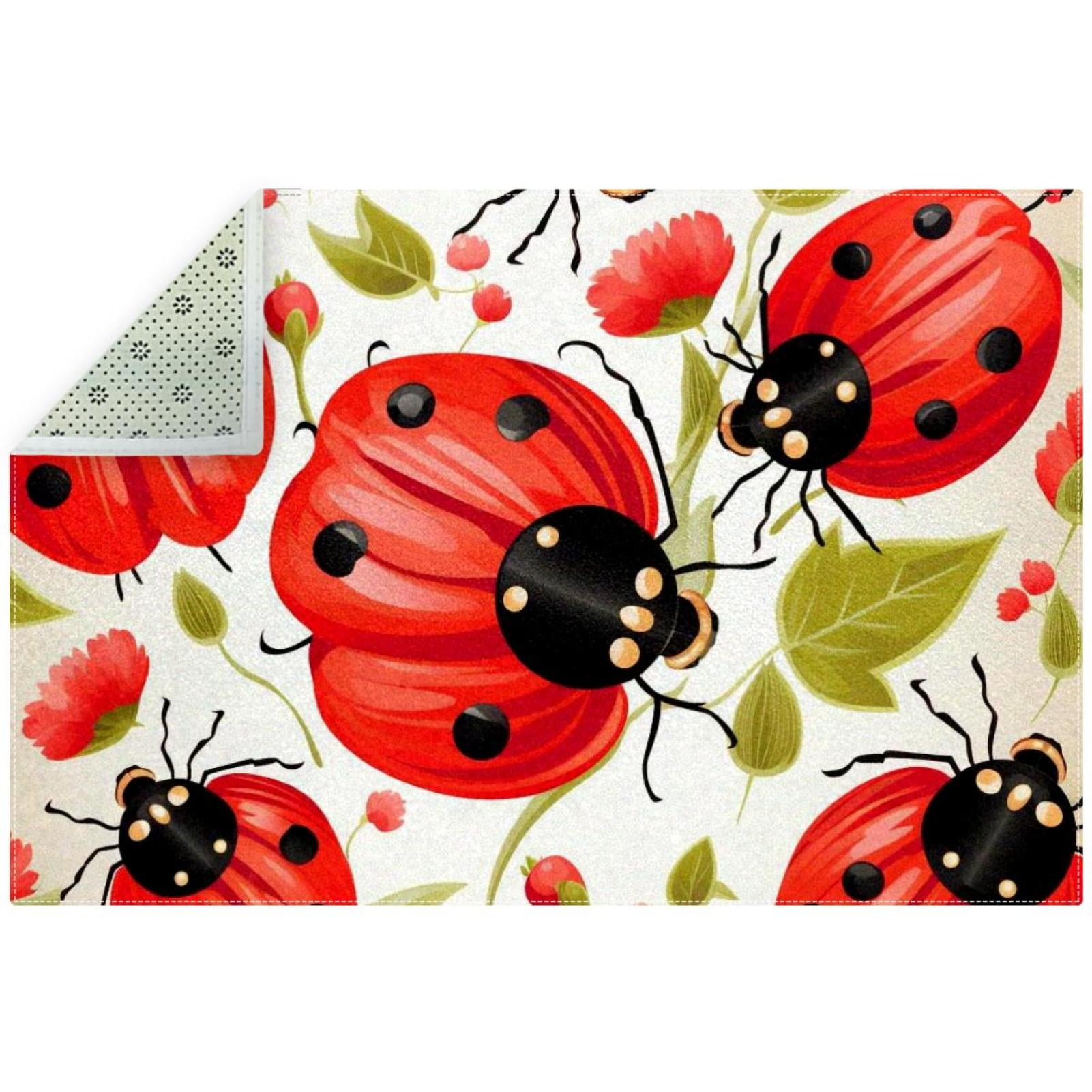 Seven Starred Ladybird Kitchen Mat - Ergonomic Comfort Standing Mat ...