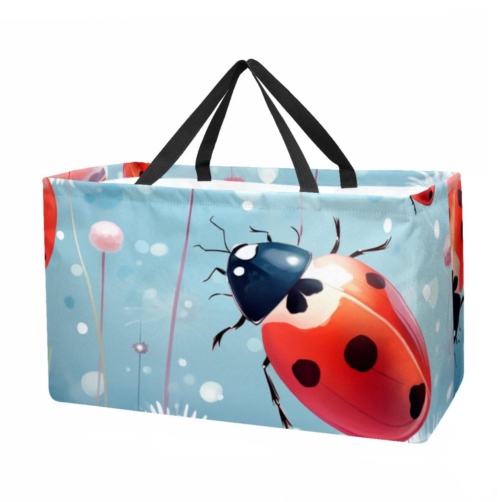Seven Starred Ladybird Large Capacity Reusable Foldable Oxford Cloth