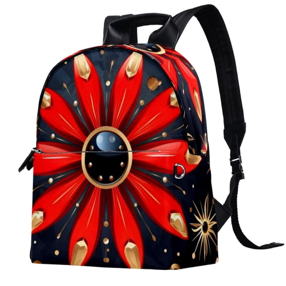 Seven Starred Ladybird Leather Teacher Backpack | Large Capacity Back Pack | Lightweight Sports Backpack for Men Women Teens | Suitable for Work School Camping