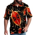 thumbnail image 1 of Seven Starred Ladybird Men's Hawaiian Print Casual Button Down Short Sleeve Summer Beach Shirt - Unisex, 1 of 6