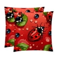 thumbnail image 1 of Seven Starred Ladybird Pillow Covers and Throw Pillow Inserts - Set of 2, Available in 16x16, 18x18, and 20x20 Inches, Featuring Unique Patterns for Home Decor, 1 of 6