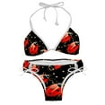 thumbnail image 1 of Seven Starred Ladybird Women's Bikini Set with Detachable Sponge, Adjustable Strap, Two-Pack, Swim Suit, One-Piece Swimsuits, Ideal for Beach and Pool Parties, 1 of 6