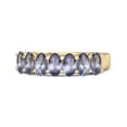 thumbnail image 1 of Seven Stone 1.75 Cts Tanzanite Half Eternity 925 Sterling Silver Gold Vermeil Mother's Day Gift Ring, 1 of 3