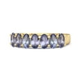 thumbnail image 1 of Seven Stone 1.75 Cts Tanzanite Half Eternity 925 Sterling Silver Gold Vermeil Women Valentines Day Gifts Ring, 1 of 3