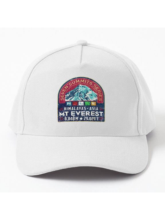 Seven Summits Mount Everest Baseball Cap, Mountain Climbing Series Design, Classic Hat