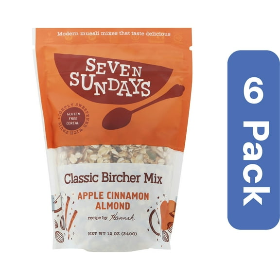 Seven Sundays Bircher Unsweetened Muesli 12 oz (Pack of 6)