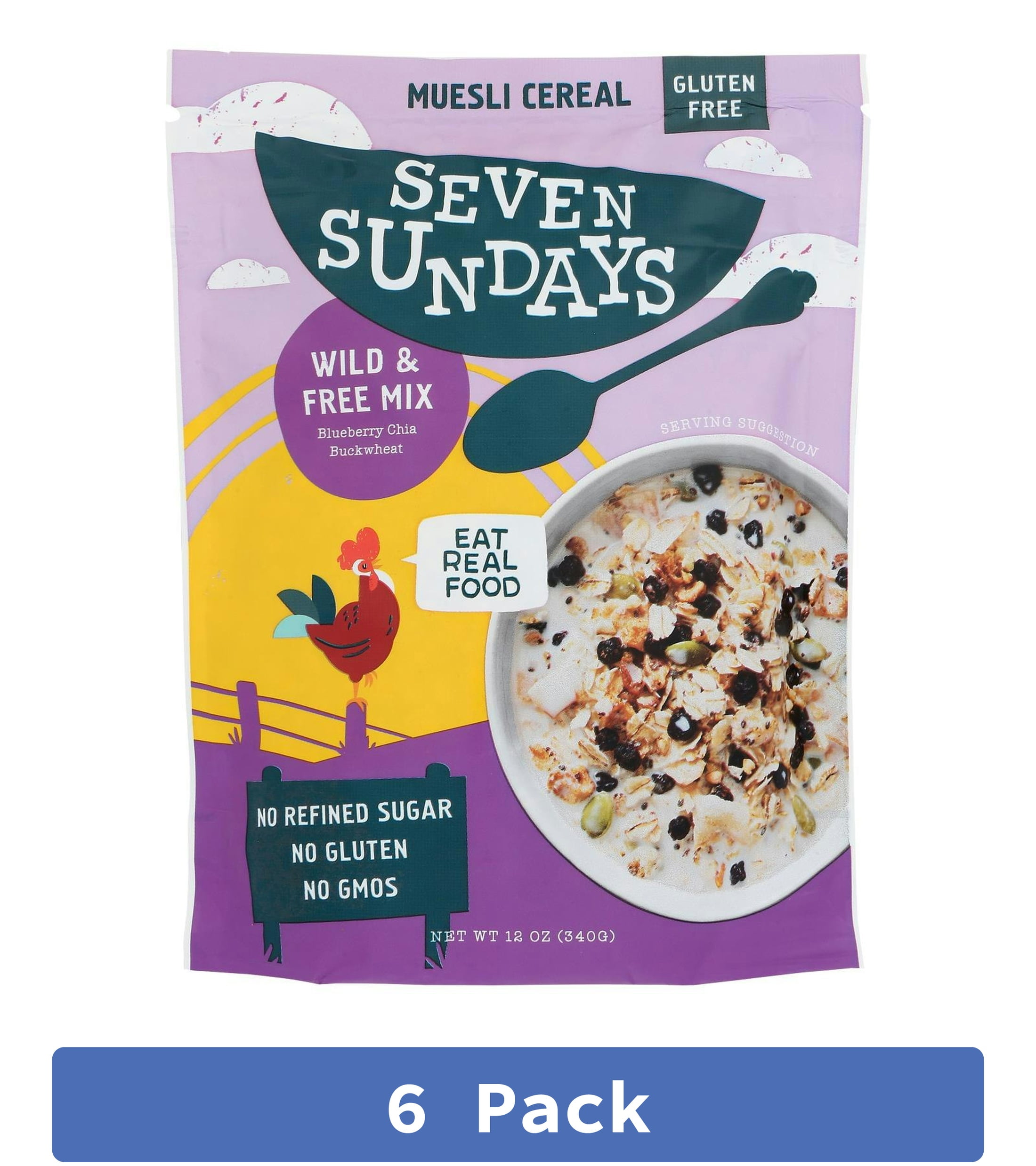 Seven Sundays Blueberry Chia Buckwheat Muesli 12 oz (Pack Of 6)