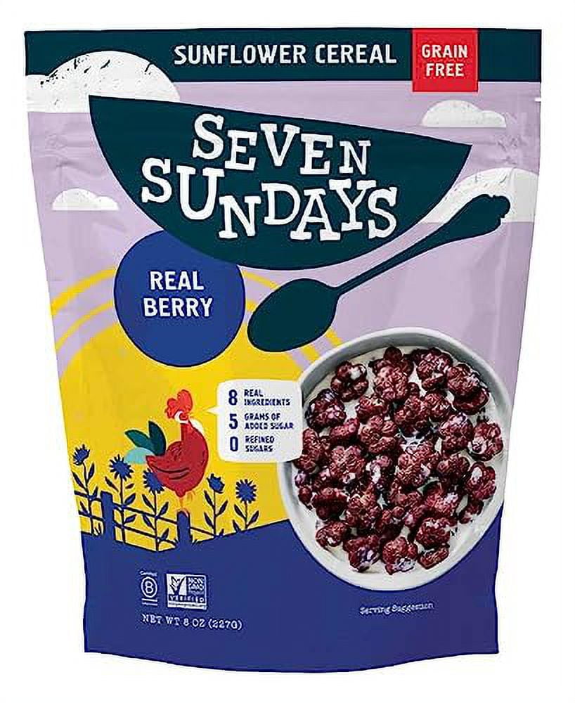 Seven Sundays Grain Free Cereal - Real Berry - 8 Oz Bag - Gluten and Grain Free, Paleo, Keto Friendly, No Refined Sugar, Vegan, Non-GMO