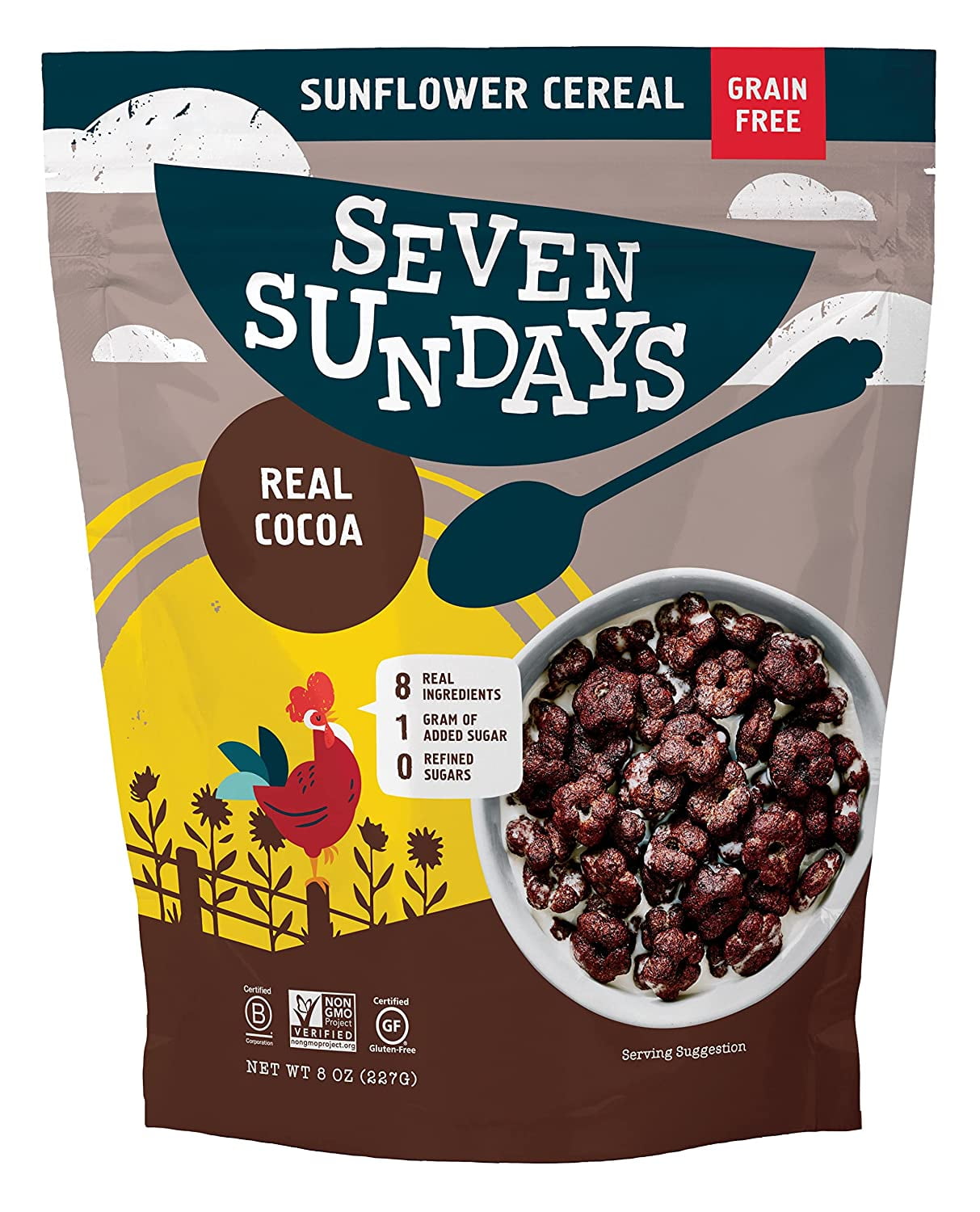 Seven Sundays Real Cocoa Grain Free Cereal, 8 Oz, Gluten and Grain Free