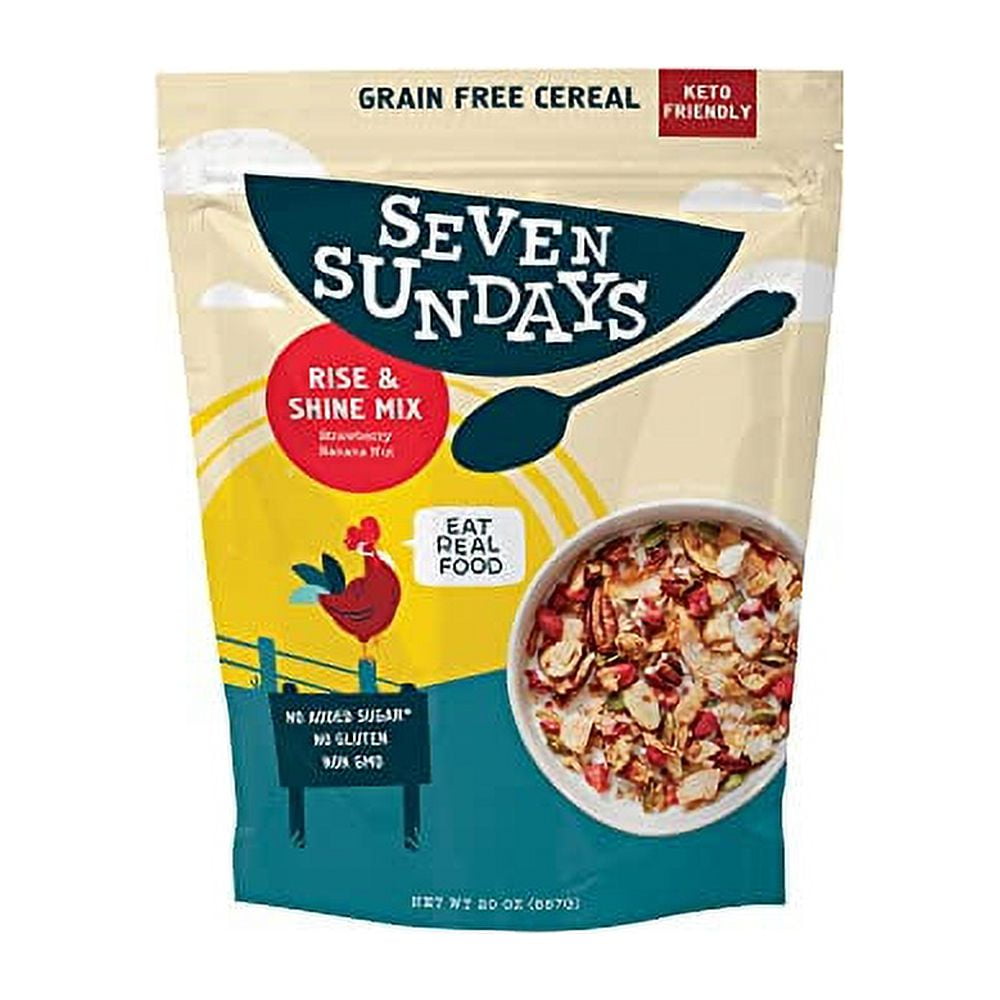 Seven Sundays Keto Nut Granola - 20 Oz Pouch - Strawberry Banana Nut - No Added Sugar, Low Carb, Paleo Friendly, Gluten Free